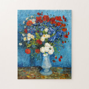 Van Gogh Vase met Cornbloemen en papavers Legpuzzel