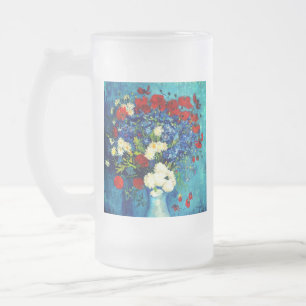 Van Gogh Vase met Cornbloemen en papavers Matglas Bierpul