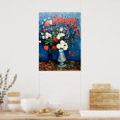 Van Gogh - Vase met Cornbloemen en papavers Poster (Keuken)