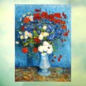 Van Gogh Vase met Cornbloemen en papavers Raamsticker (Vel 3)