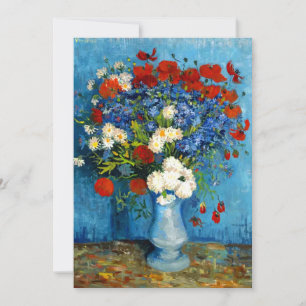 Van Gogh Vase met Cornbloemen en papavers Save The Date