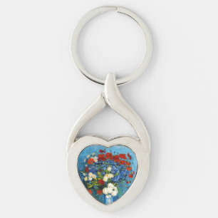 Van Gogh Vase met Cornbloemen en papavers Sleutelhanger