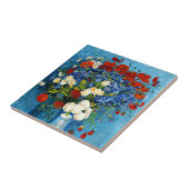 Van Gogh Vase met Cornbloemen en papavers Tegeltje (Zijkant)