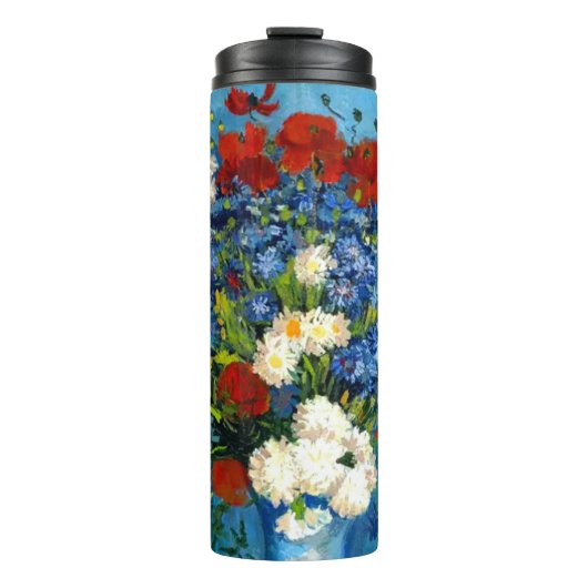 Van Gogh Vase met Cornbloemen en papavers Thermosbeker (Voorkant)