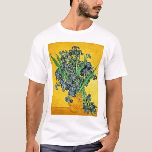 Van Gogh - Vase met de gele achtergrond van Irises T-shirt