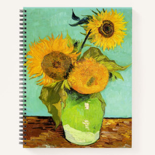 Van Gogh, Vase met drie zonnebloemen Notitieboek