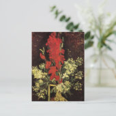 Van Gogh Vase met Gladioli en anjers Briefkaart (Staand voorkant)