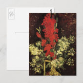 Van Gogh Vase met Gladioli en anjers Briefkaart (Voorkant / Achterkant)