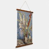Van Gogh Vase met Gladioli en China Asters Hangend Wandkleed (Gebogen)