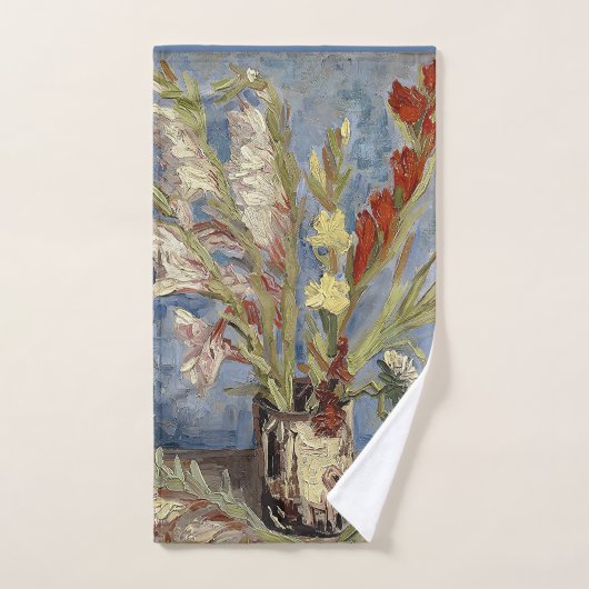 Van Gogh Vase met Gladioli en Chinees zweefvliegtu Bad Handdoek (Handdoek)