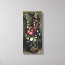  Van Gogh Vase met Hollyhocks Canvas Afdruk