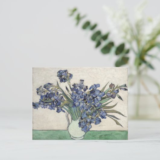 Van Gogh  Vase met Irises Briefkaart (Staand voorkant)