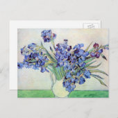 Van Gogh Vase met Irises,  Floral Fine Art Briefkaart (Voorkant / Achterkant)