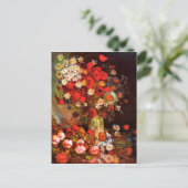 Van Gogh - Vase met papavers, cornbloemen, pony's Briefkaart (Staand voorkant)