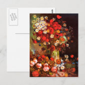 Van Gogh - Vase met papavers, cornbloemen, pony's Briefkaart (Voorkant / Achterkant)