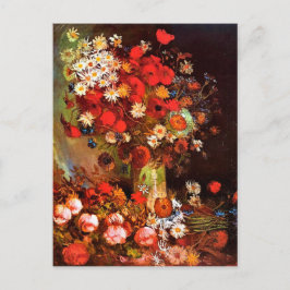 Van Gogh - Vase met papavers, cornbloemen, pony's Briefkaart