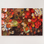 Van Gogh - Vase met papavers, cornbloemen, pony's Legpuzzel (Horizontaal)