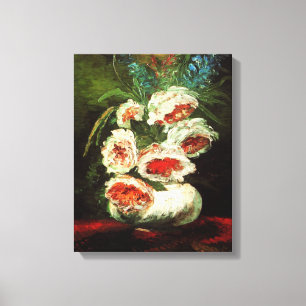 Van Gogh Vase met Peonies Canvas Print
