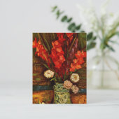 Van Gogh - Vase met Red Gladiolas Briefkaart (Staand voorkant)