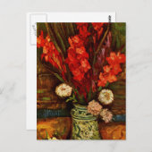 Van Gogh - Vase met Red Gladiolas Briefkaart (Voorkant / Achterkant)
