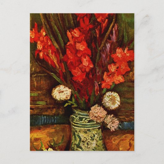 Van Gogh - Vase met Red Gladiolas Briefkaart (Voorkant)
