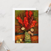 Van Gogh - Vase met Red Gladiolas Kaart (Voorkant / Achterkant in situ)