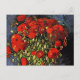 Van Gogh Vase met rode papavers, fijne kunst Briefkaart