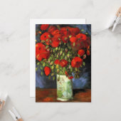 Van Gogh - Vase met rode papavers Kaart (Voorkant / Achterkant in situ)