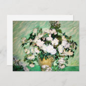 Van Gogh Vase met Roze Briefkaart (Voorkant / Achterkant)