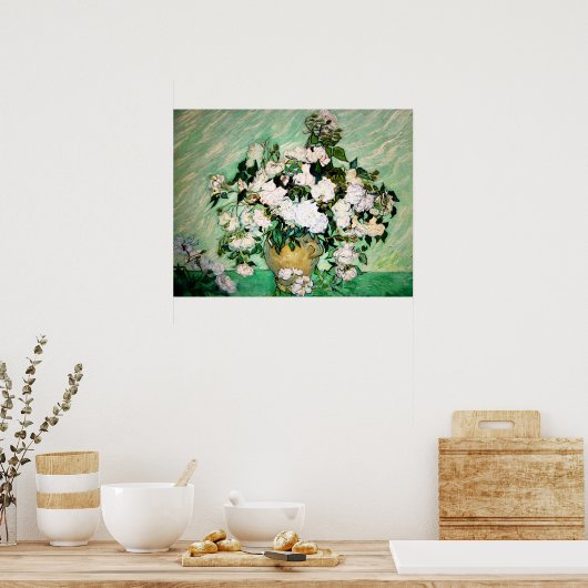 Van Gogh Vase met Roze Poster (Keuken)