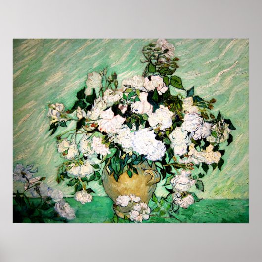 Van Gogh Vase met Roze Poster (Voorkant)