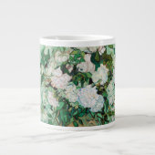 Van Gogh Vase met roze rozen bloemen schilderen Grote Koffiekop (Voorkant)