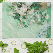 Van Gogh Vase met roze rozen bloemen schilderen Theedoek (Gevouwen)