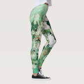 Van Gogh Vase met roze rozen  Floral Art Leggings (Rechts)
