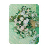 Van Gogh Vase met roze rozen  Floral Art Magneet (Verticaal)