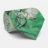 Van Gogh Vase met roze rozen  Floral Art Stropdas (Opgerold)