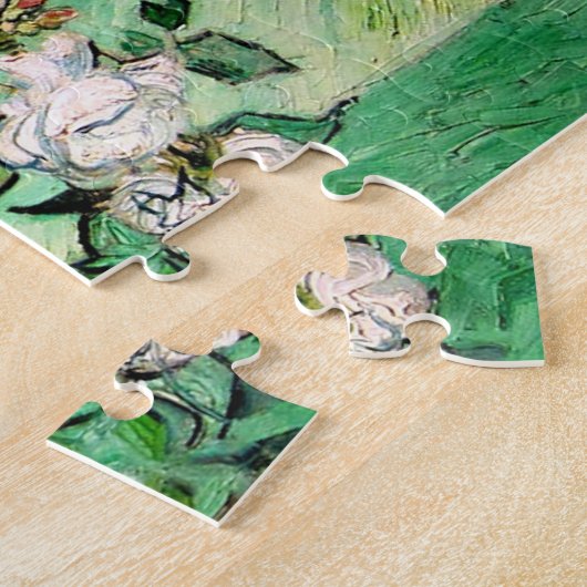Van Gogh Vase met roze rozen Puzzle Legpuzzel (Zijkant)