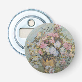  Van Gogh Vase met Rozen Button Flesopener