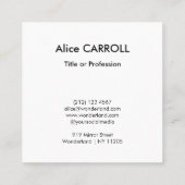 Van Gogh - Vase met Rozen en annemonen - QR-code Vierkante Visitekaartje (Achterkant)