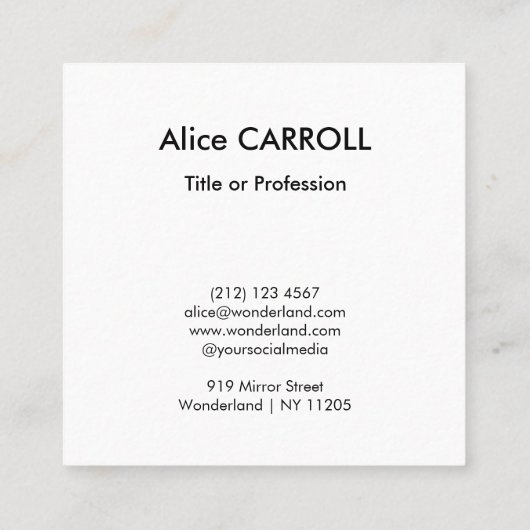 Van Gogh - Vase met Rozen en annemonen - QR-code Vierkante Visitekaartje (Achterkant)