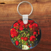 Van Gogh Vase met Sleutelhanger van rode papavers (Voorkant)