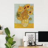 van Gogh - Vase met twaalf zonnebloemen (1888) Poster (Thuiskantoor)