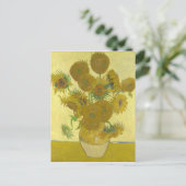 Van Gogh Vase met vijftien zonnebloemen GalleryHD Briefkaart (Staand voorkant)