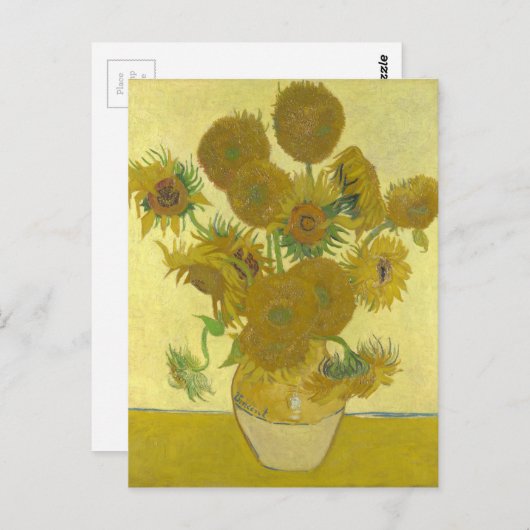 Van Gogh Vase met vijftien zonnebloemen GalleryHD Briefkaart (Voorkant / Achterkant)