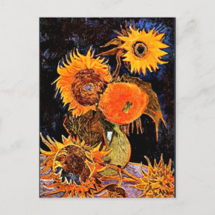 Van Gogh - Vase met zes zonnebloemen Briefkaart