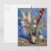 van Gogh Vase of Gladioli and Chinese Asters Briefkaart (Voorkant / Achterkant)