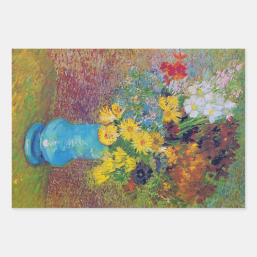 Van Gogh, Vase van Bloemen Inpakpapier Vel (Voorkant 3)