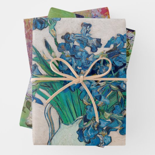 Van Gogh, Vase van Bloemen Inpakpapier Vel (In situ)