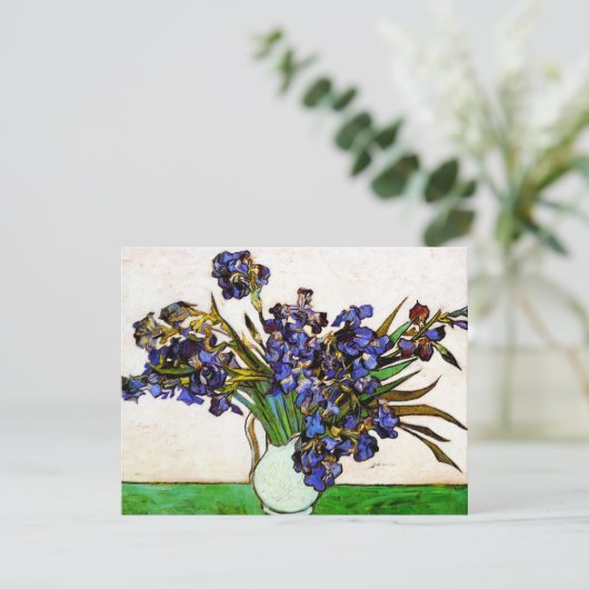 Van Gogh Vase van de uitnodigingen van Irises (Staand voorkant)