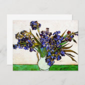 Van Gogh Vase van de uitnodigingen van Irises (Voorkant / Achterkant)